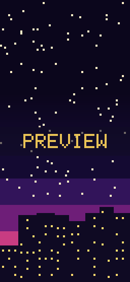 City Lights pixel art phone wallpaper