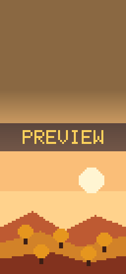 Autumn Hills pixel art phone wallpaper